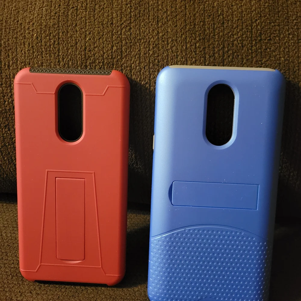 (2) LG Red Dual-Layer Cell Phone Case Metro By T Mobile
